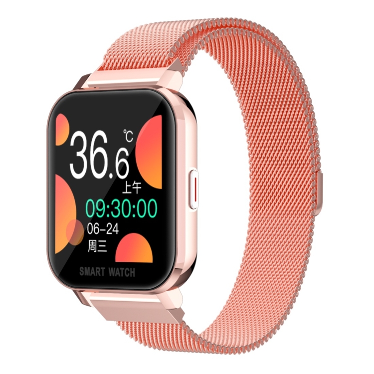 

MT28 1.54 inch TFT Screen IP67 Waterproof Business Sport Steel Strip Smart Watch, Support Sleep Monitor / Heart Rate Monitor / Blood Pressure Monitoring(Rose Gold)