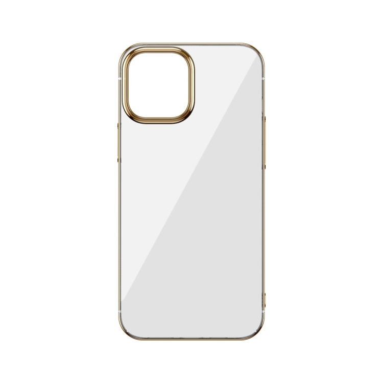 

For iPhone 12 / 12 Pro Baseus Glitter Plating PC Shockproof Protective Case(Gold)