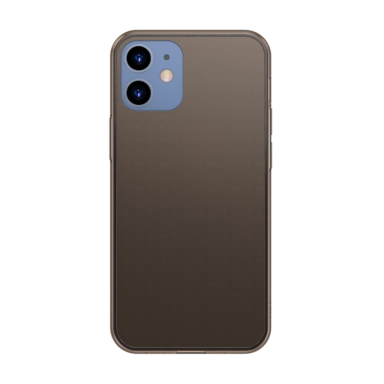 

For iPhone 12 / 12 Pro Baseus Frosted Glass Shockproof Protective Case(Transparent Black)
