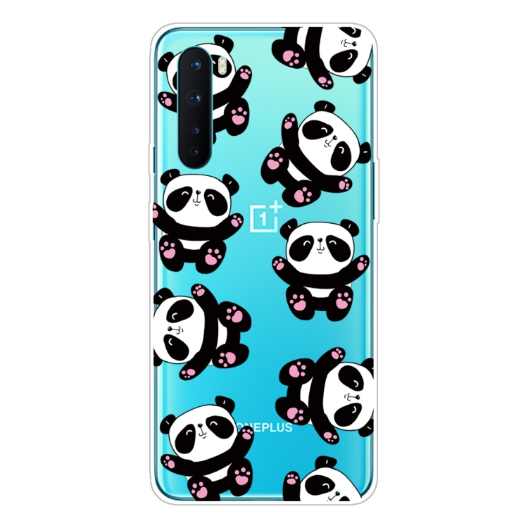 

For OnePlus Nord Shockproof Painted Transparent TPU Protective Case(Hug Bear)