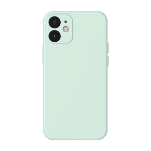 

For iPhone 12 Baseus WIAPIPH61N-YT6B Liquid Silicone Shockproof Protective Case(Mint Green)