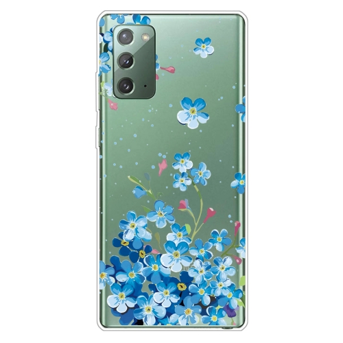 

For Samsung Galaxy Note20 Shockproof Painted Transparent TPU Protective Case(Star Flower)