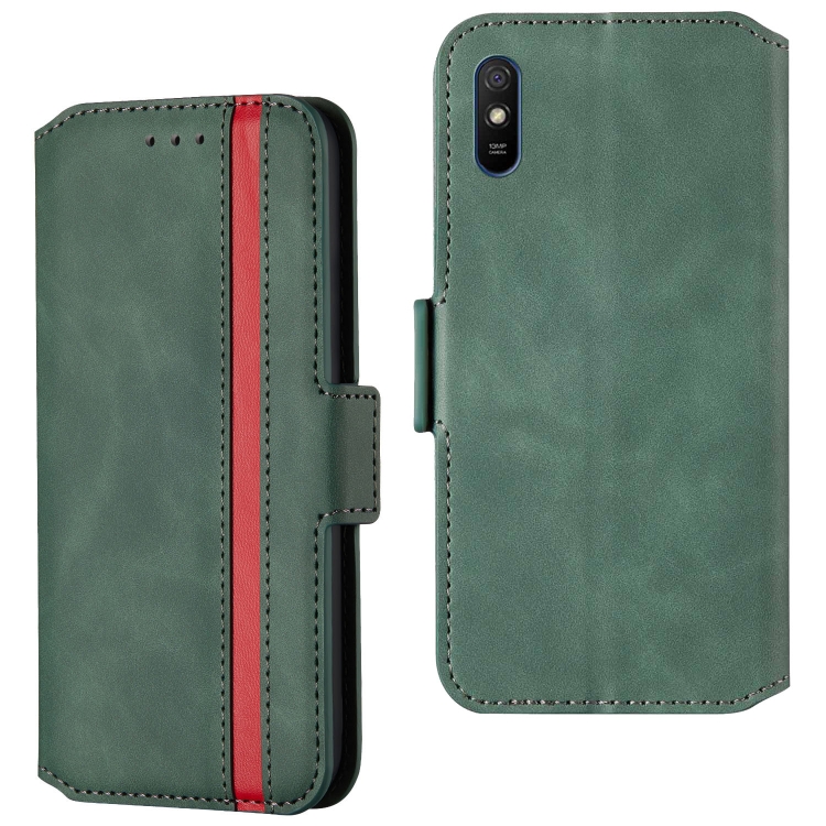 

For Xiaomi Redmi 9A Retro Frosted Oil Side Horizontal Flip PU Leather Case with Holder & Card Slots(Green)