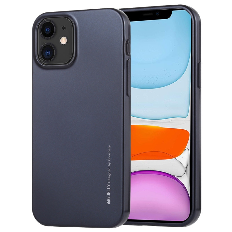 

For iPhone 12 mini GOOSPERY i-JELLY TPU Shockproof and Scratch Case(Black)