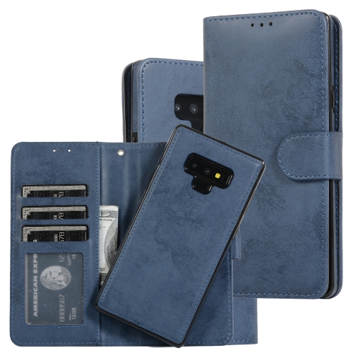 

For Samsung Galaxy Note9 Retro 2 in 1 Detachable Magnetic Horizontal Flip TPU + PU Leather Case with Holder & Card Slots & Photo Frame & Wallet(Dark Blue)