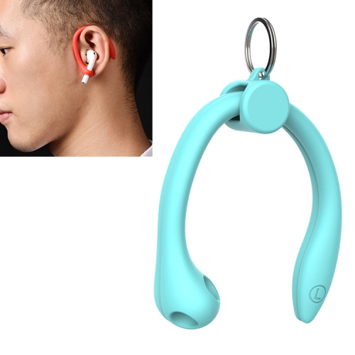 

For AirPods 1 / 2 / AirPods Pro / Huawei FreeBuds 3 Wireless Earphones Silicone Anti-lost Lanyard Ear Hook(Mint Green)
