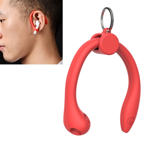 

For AirPods 1 / 2 / AirPods Pro / Huawei FreeBuds 3 Wireless Earphones Silicone Anti-lost Lanyard Ear Hook(Red)