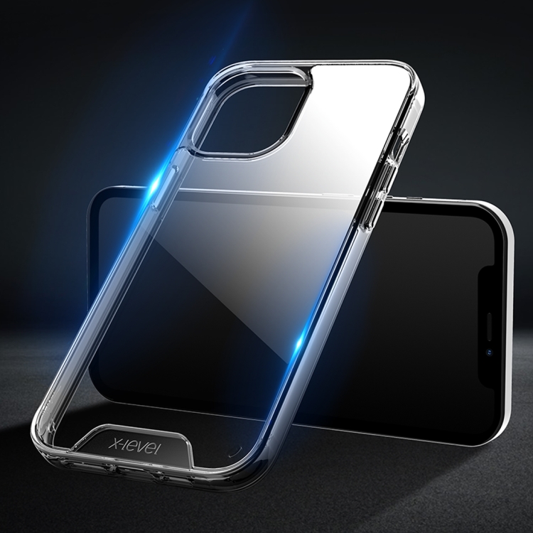 

For iPhone 12 Pro Max X-level Oxygen II Series Shockproof Transparent TPU + Glass Protective Case