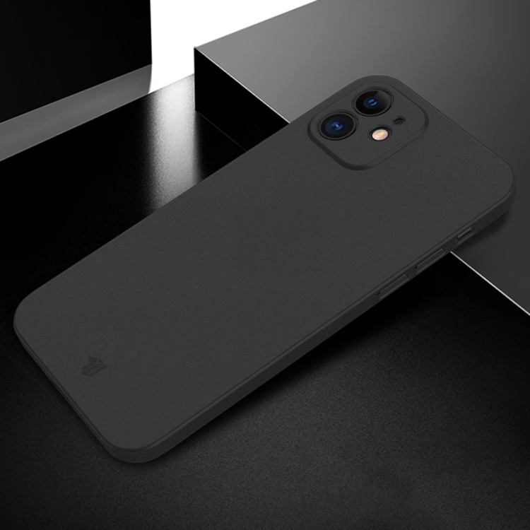 

For iPhone 12 X-level Wing Series Shockproof Ultra Thin Matte Protective Case(Transparent Black)
