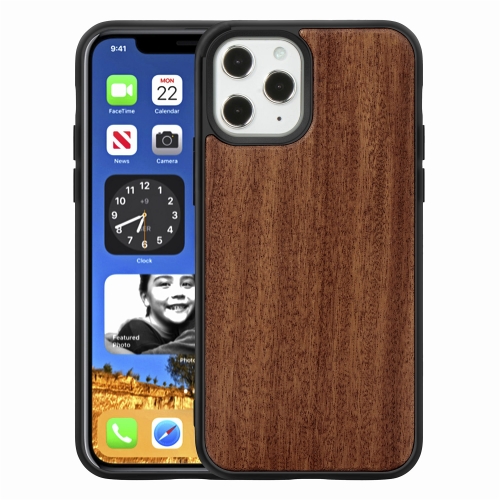 

For iPhone 12 / 12 Pro Wood Veneer + TPU Shockproof Case(Rosewood)