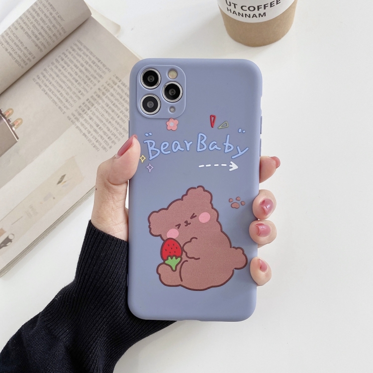 

For iPhone 11 Pro Max Cartoon Pattern Protective Case(Bear)