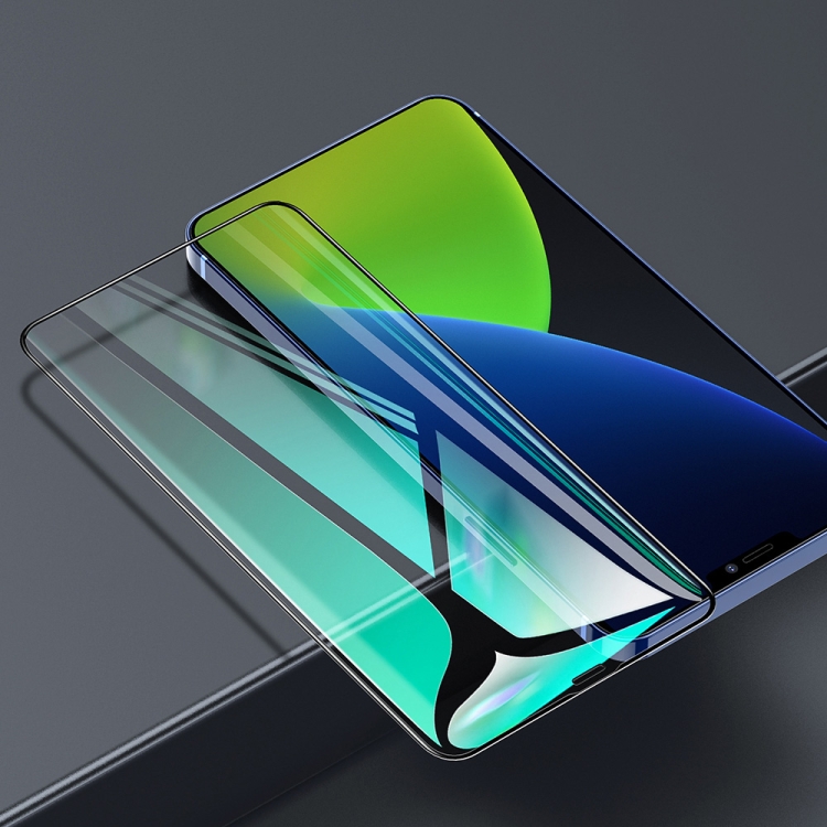 

For iPhone 12 Max / Pro ROCK 2.5D Green Light Eye Protection Anti-blue Light Full Screen Tempered Glass Film