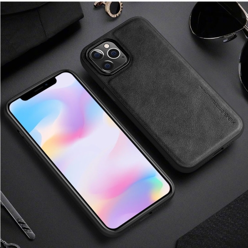 

For iPhone 12 Pro Max X-level Earl III Series Leather Texture Ultra-thin All-inclusive Soft Case(Black)