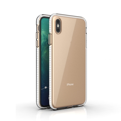 

For iPhone XS Max TPU Double-color Shockproof Protective Case(White)