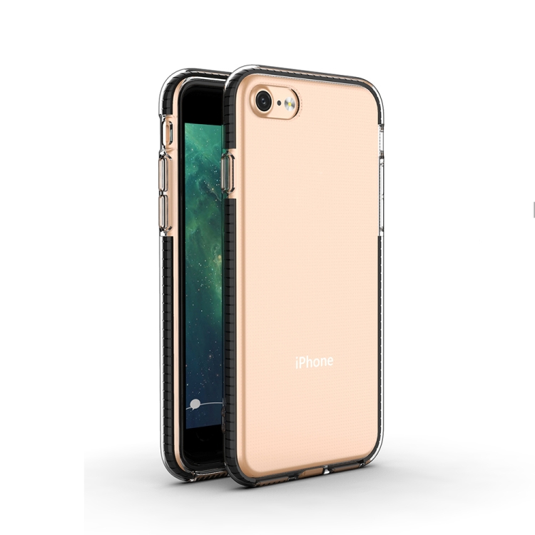 

For iPhone 8 & 7 TPU Double-color Shockproof Protective Case(Black)
