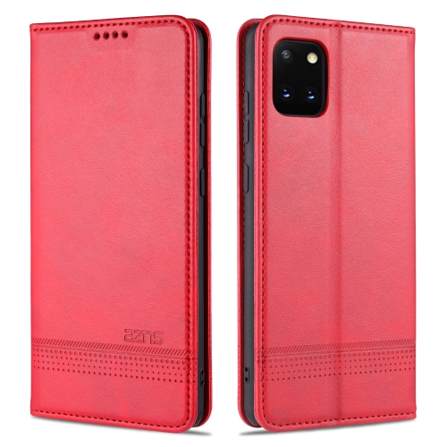 

For Samsung Galaxy Note 10 Lite AZNS Magnetic Calf Texture Horizontal Flip Leather Case with Card Slots & Holder & Wallet(Red)