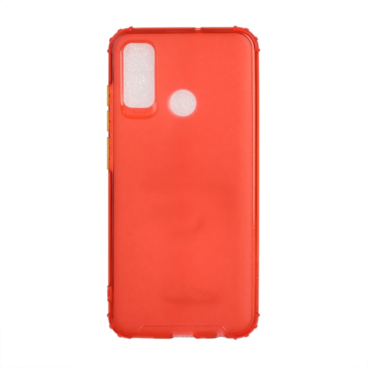 

For Huawei P smart 2020 Color Button Translucent Frosted TPU Four-corner Airbag Shockproof Case(Orange)