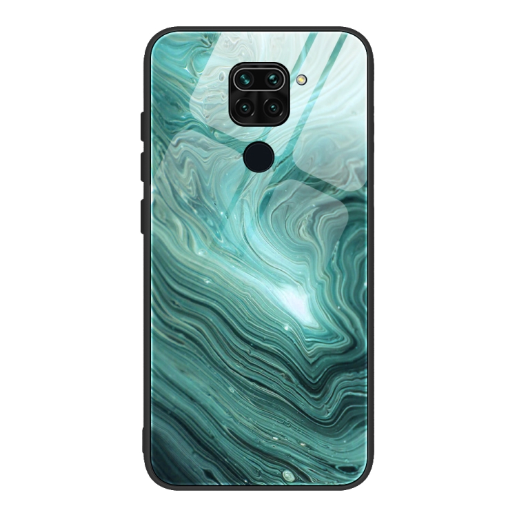 

For Xiaomi Redmi Note 9 Marble Pattern Glass Protective Case(DL02)