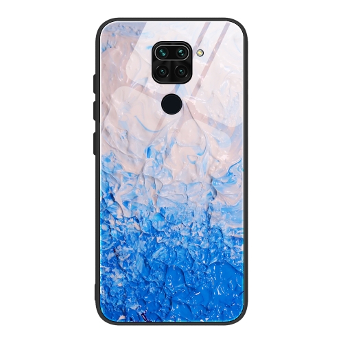 

For Xiaomi Redmi Note 9 Marble Pattern Glass Protective Case(DL07)