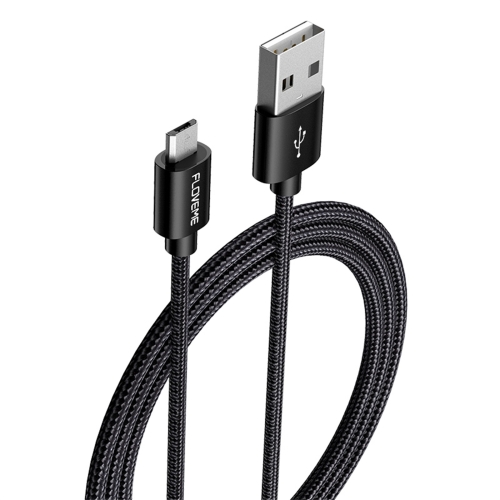 

FLOVEME YXF212396 Micro USB Nylon Braided Charging Data Cable, Length: 1m(Black)