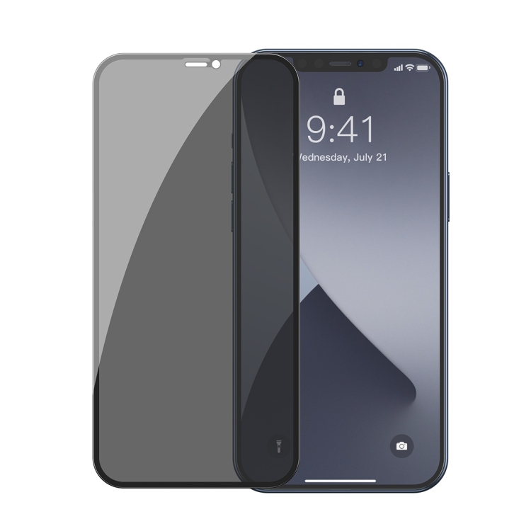 

For iPhone 12 / 12 Pro 2 PCS Baseus 0.3mm Full Screen Curved Anti-peep Tempered Film