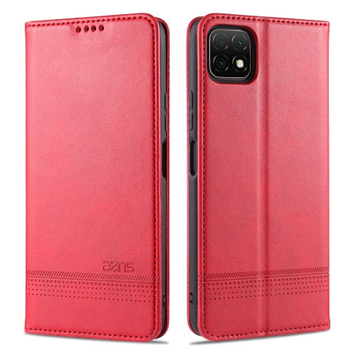 

For Huawei Enjoy 20 AZNS Magnetic Calf Texture Horizontal Flip Leather Case with Card Slots & Holder & Wallet(Red)