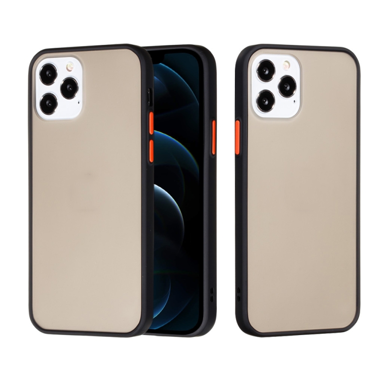 

For iPhone 12 Pro Max Skin Hand Feeling Series Shockproof Frosted PC+ TPU Protective Case(Black)