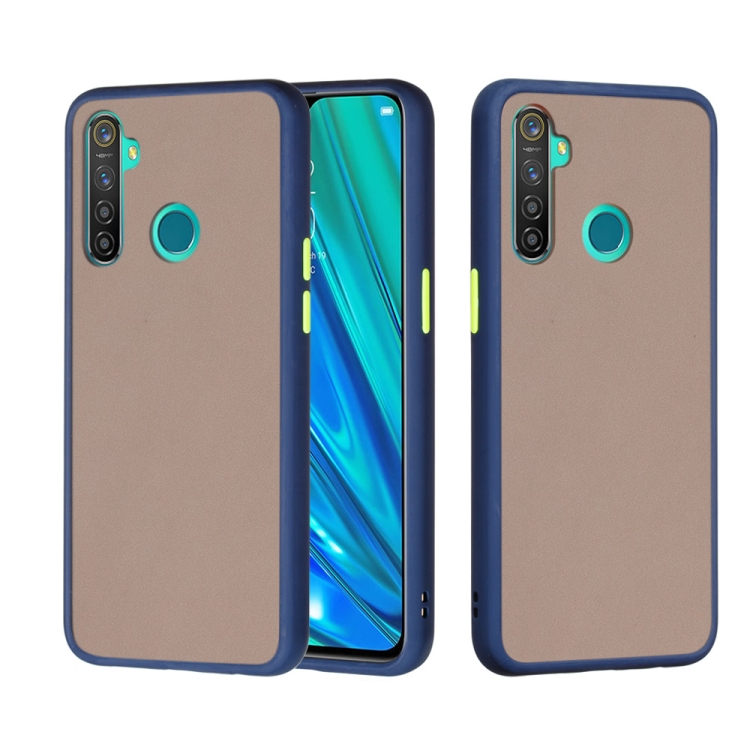 

For OPPO Realme 5 Pro Skin Hand Feeling Series Shockproof Frosted PC+ TPU Protective Case(Blue)