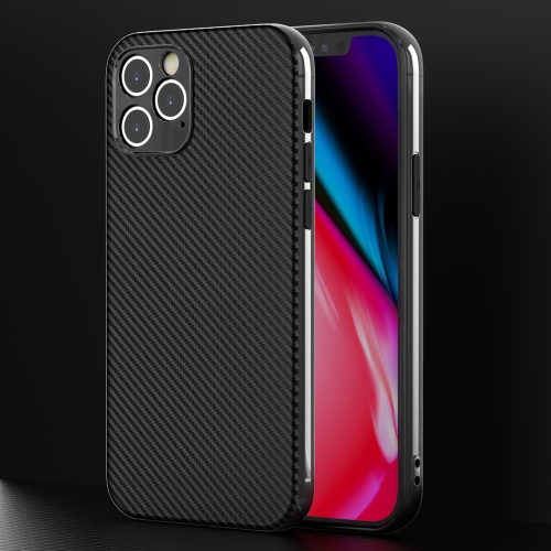 

For iPhone 12 mini Carbon Fiber Texture TPU Protective Case(Black)