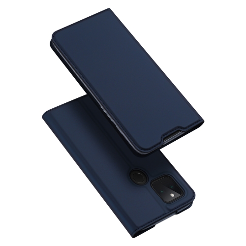 

For Google Pixel 5 DUX DUCIS Skin Pro Series Horizontal Flip PU + TPU Leather Case, with Holder & Card Slots(Blue)