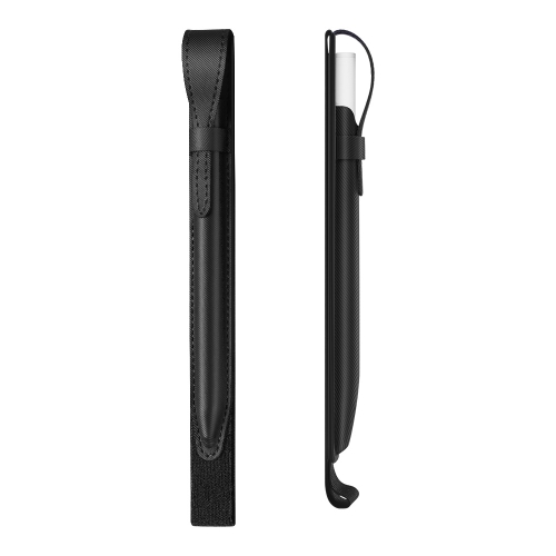 

For Apple Pencil Stylus Touch Pen Anti-lost PU Leather Protective Cover(Black)