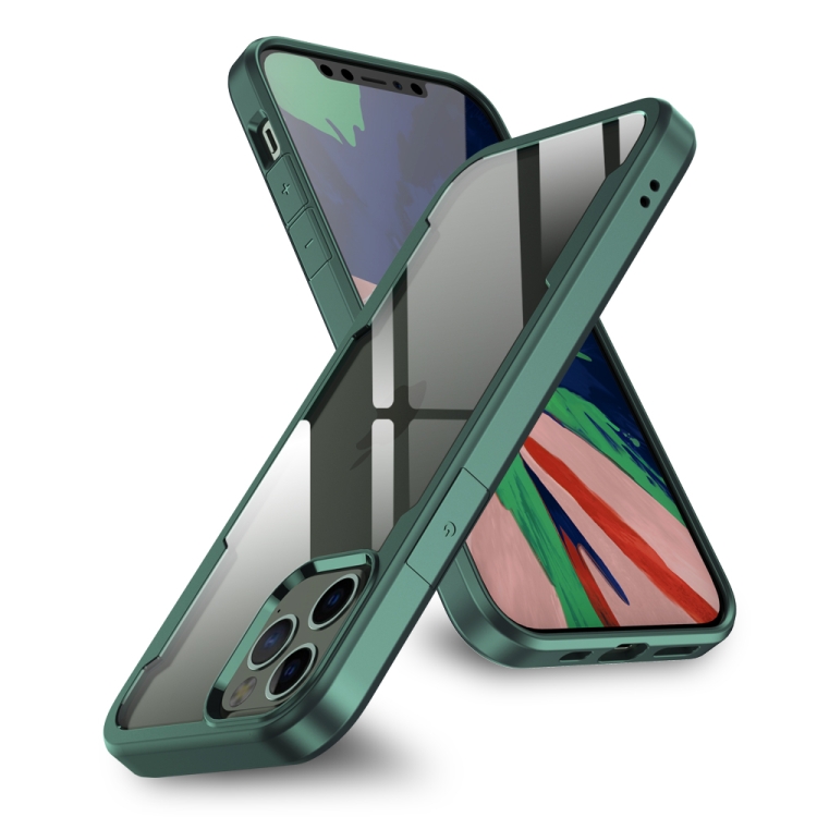 

For iPhone 12 mini Freelander Shockproof TPU + PC Case(Dark Green)