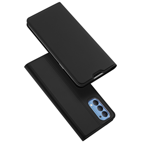 

For OPPO Reno4 DUX DUCIS Skin Pro Series Horizontal Flip PU + TPU Leather Case, with Holder & Card Slots(Black)