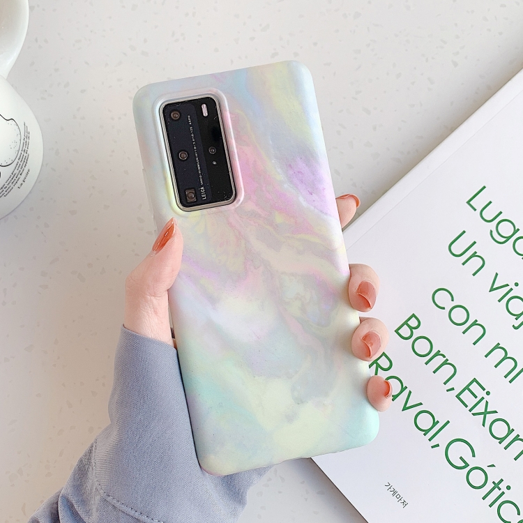 

For Huawei P40 Frosted Marble Pattern Soft TPU Protective Case(Colorful)