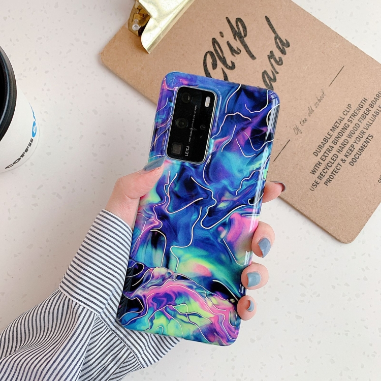 

For Huawei P40 Pro / Pro+ Laser Marble Pattern TPU Protective Case(Fantasy)