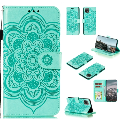 

For Huawei Enjoy 20 Mandala Embossing Pattern Horizontal Flip PU Leather Case with Holder & Card Slots & Walle & Lanyard(Green)