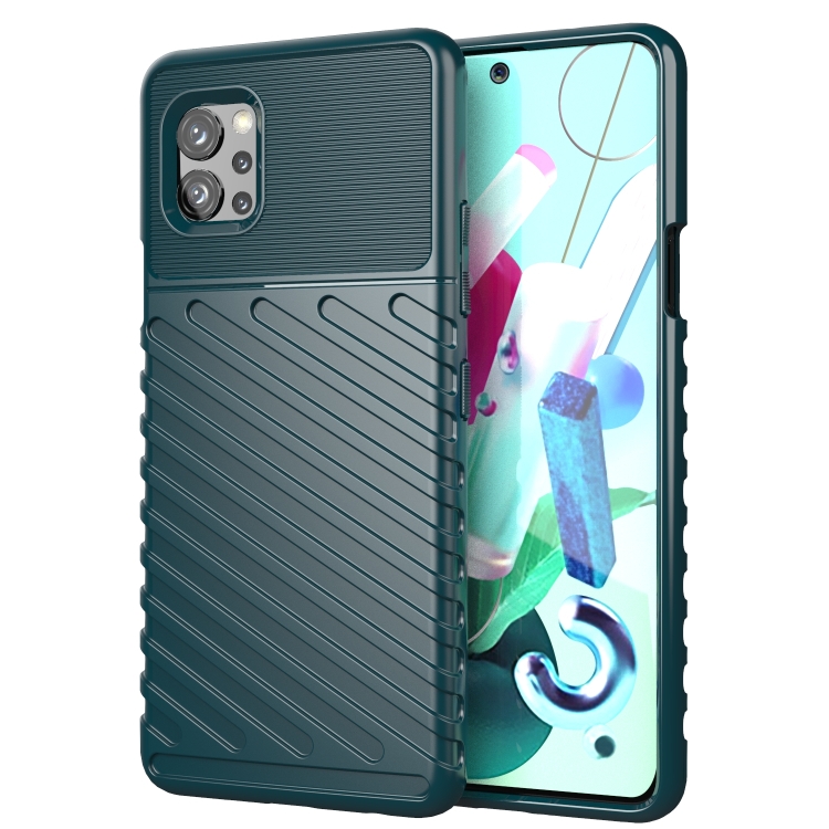 

For Motorola Moto G9 Plus Thunderbolt Shockproof TPU Protective Soft Case(Green)