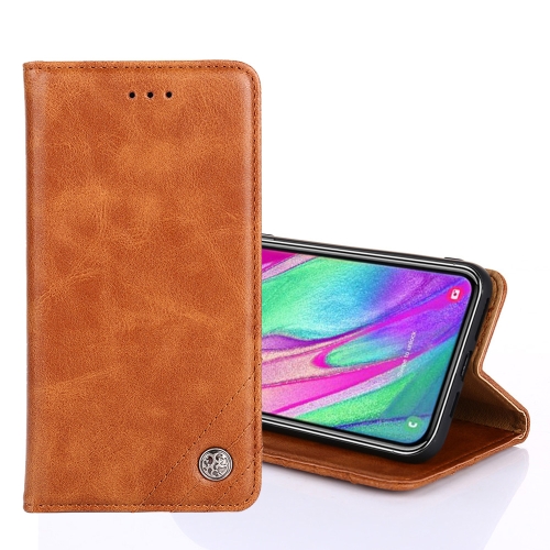 

For Samsung Galaxy A2 Core Non-Magnetic Retro Texture Horizontal Flip Leather Case with Holder & Card Slots & Wallet(Brown)