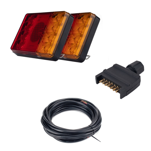 

2 PCS Trailer / Truck A-type Square Shape 8LEDs Tail Light Set