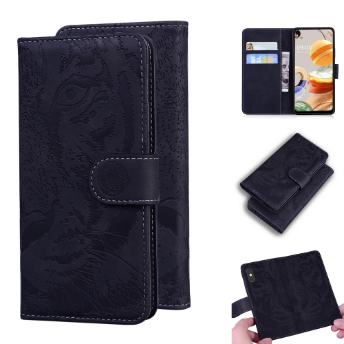 

For LG K41S / K51S Tiger Embossing Pattern Horizontal Flip Leather Case with Holder & Card Slots & Wallet(Black)