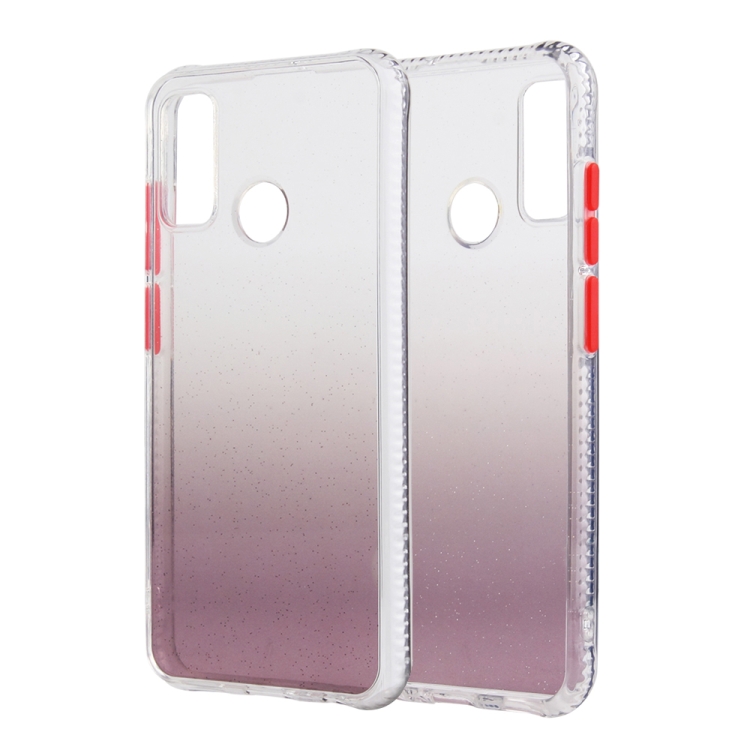 

For Huawei P Smart 2020 Gradient Shockproof TPU + Acrylic Protective Case with Detachable Buttons(Gradient Brown)