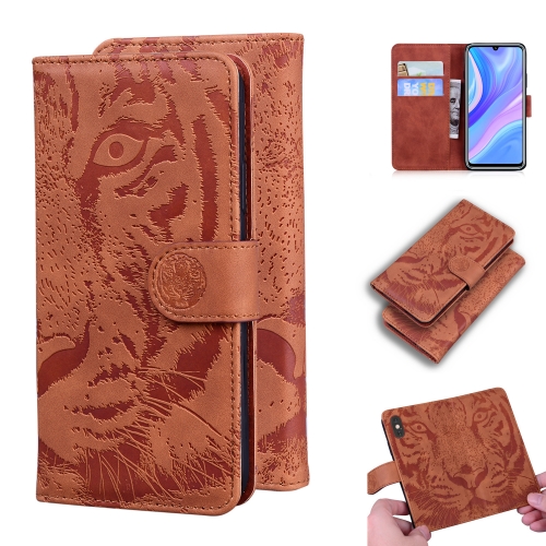 

For Huawei P smart S / Enjoy 10S Tiger Embossing Pattern Horizontal Flip Leather Case with Holder & Card Slots & Wallet(Brown)