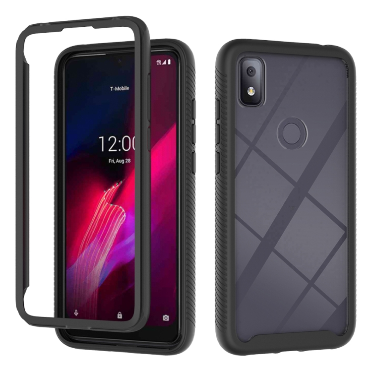 

For T-Mobile REVVL 4 Starry Sky Solid Color Series Shockproof PC + TPU Protective Case(Black)