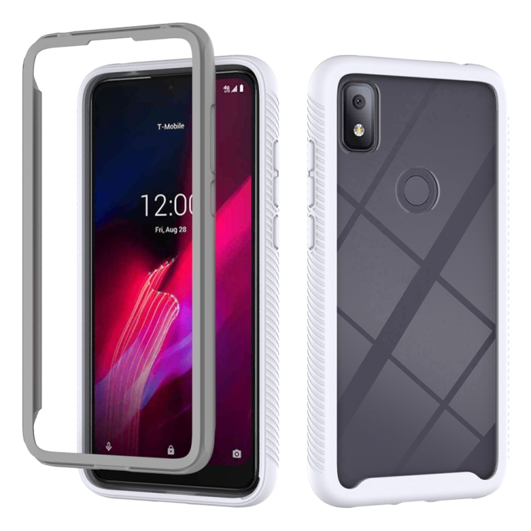 

For T-Mobile REVVL 4 Starry Sky Solid Color Series Shockproof PC + TPU Protective Case(White)