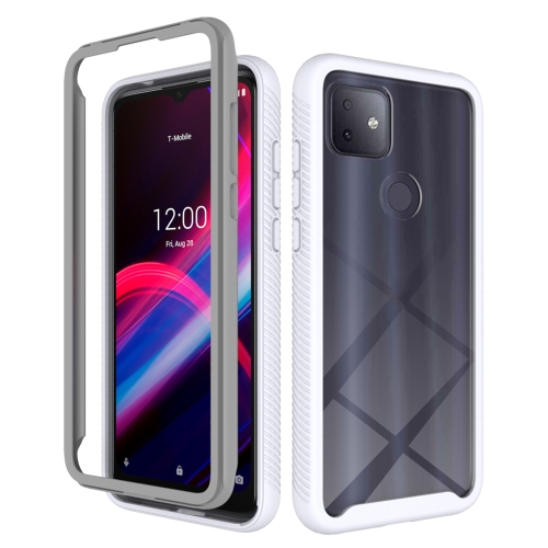 

For T-Mobile REVVL 4+ Starry Sky Solid Color Series Shockproof PC + TPU Protective Case(White)