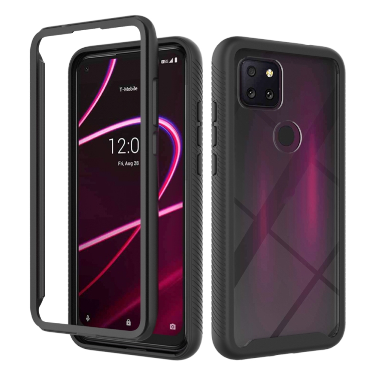 

For T-Mobile REVVL 5G Starry Sky Solid Color Series Shockproof PC + TPU Protective Case(Black)