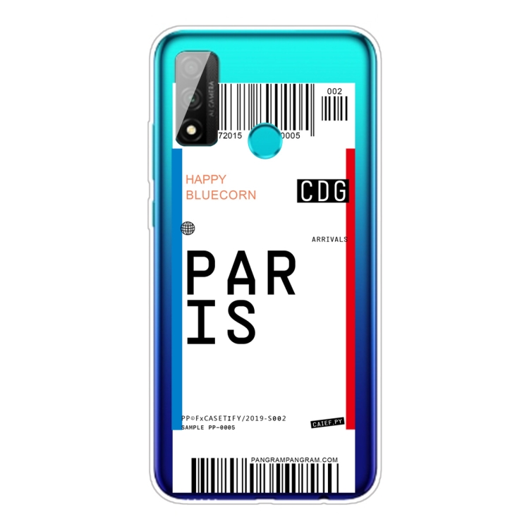 

For Huawei P Smart 2020 Boarding Card Series Pattern TPU Protective Case(Paris)