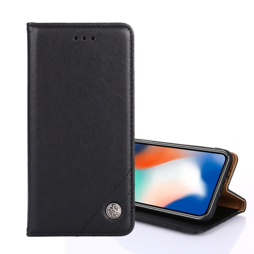 

For iPhone 12 Pro Max Non-Magnetic Retro Texture Horizontal Flip Leather Case with Holder & Card Slots & Wallet(Black)