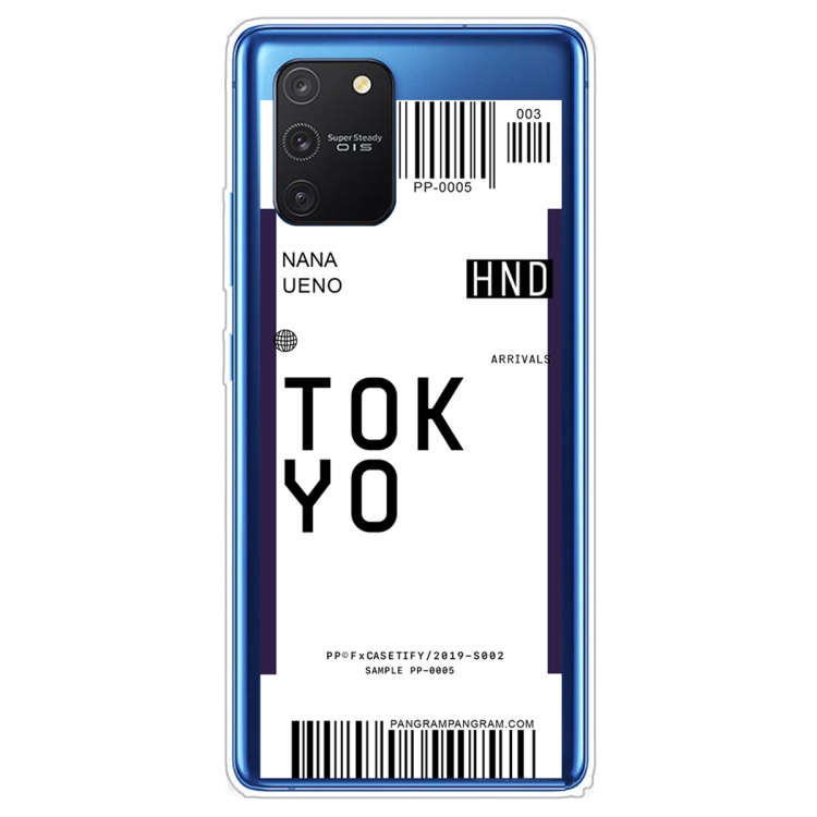 

For Samsung Galaxy A91 Boarding Pass Series TPU Phone Protective Case(Tokyo)