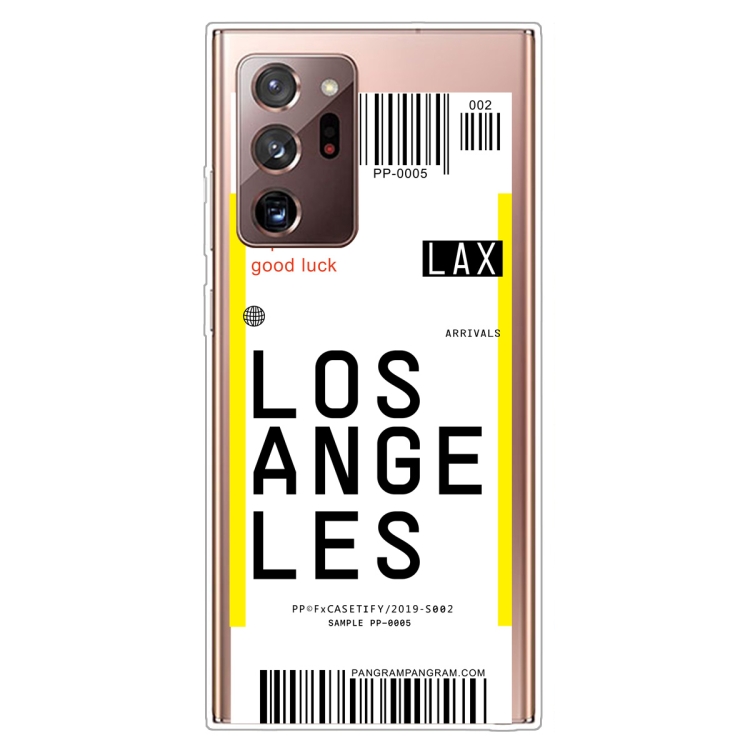 

For Samsung Galaxy Note 20 Ultra Boarding Pass Series TPU Phone Protective Case(Los Angeles)